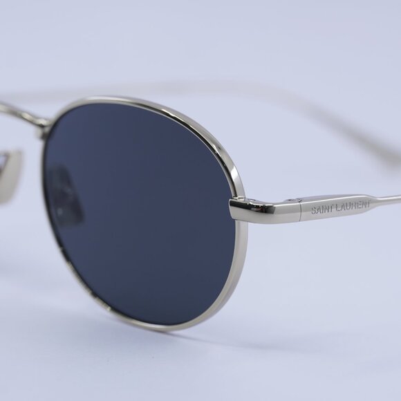 🕶️ New Saint Laurent SL799 003 Sunglasses - Shiny Gold Frame, Dark Grey Lenses - Picture 4 of 10